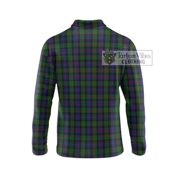 Murray Tartan Long Sleeve Polo Shirt with Family Crest DNA In Me Style