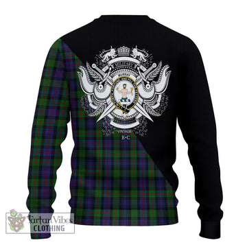 Murray Tartan Ugly Sweater with Family Crest and Military Logo Style