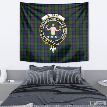 Murray Tartan Tapestry Wall Hanging and Home Decor for Room with Family Crest