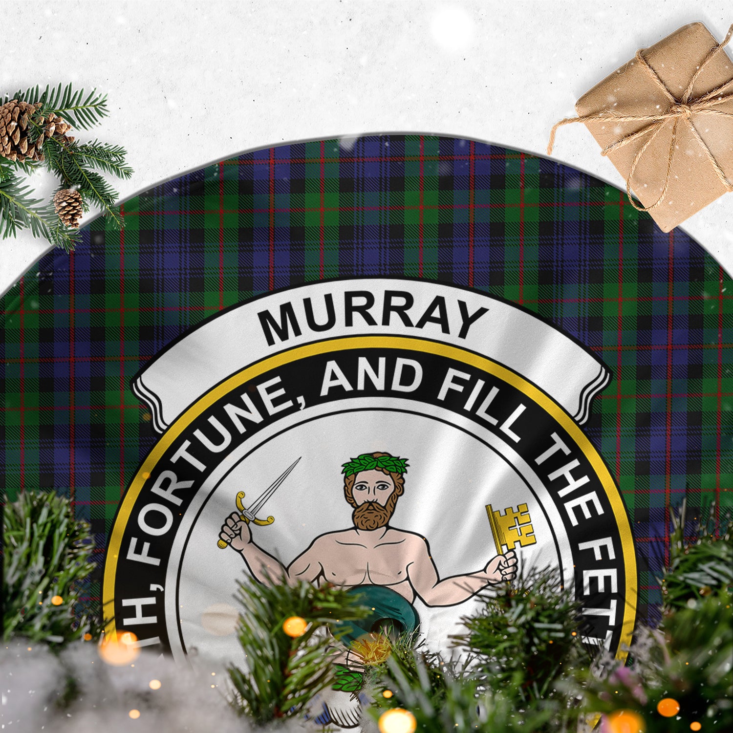 murray-of-atholl-tartan-christmas-tree-skirt-with-family-crest