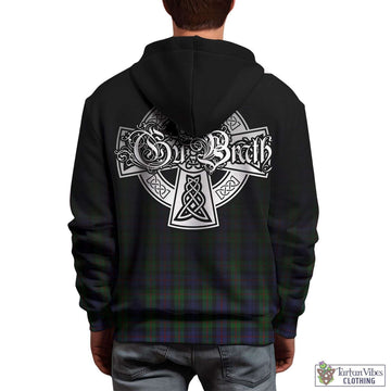 Murray Tartan Hoodie Featuring Alba Gu Brath Family Crest Celtic Inspired