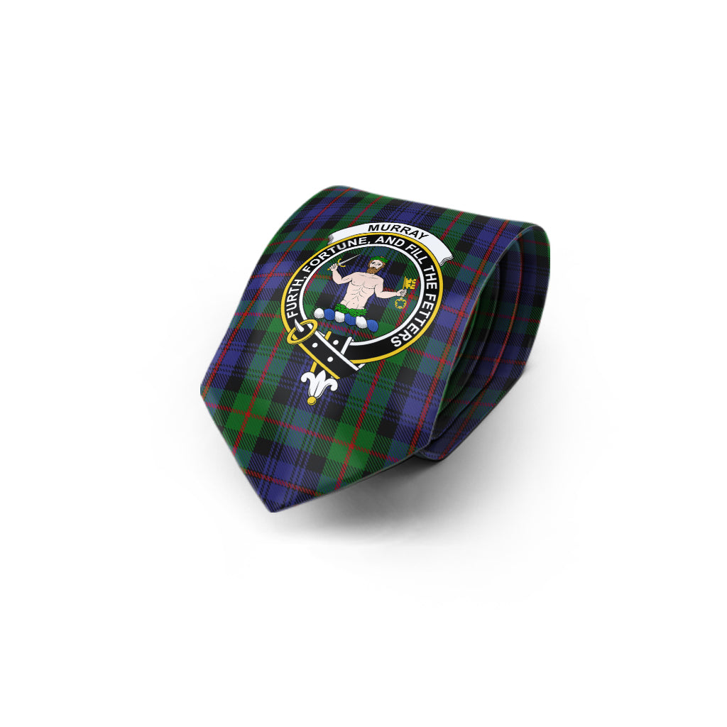 Murray Tartan Classic Necktie with Family Crest - Tartan Vibes Clothing