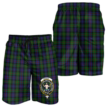 Murray Tartan Mens Shorts with Family Crest