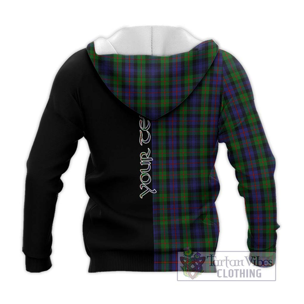 Murray Tartan Knitted Hoodie with Family Crest and Half Of Me Style - Tartanvibesclothing Shop