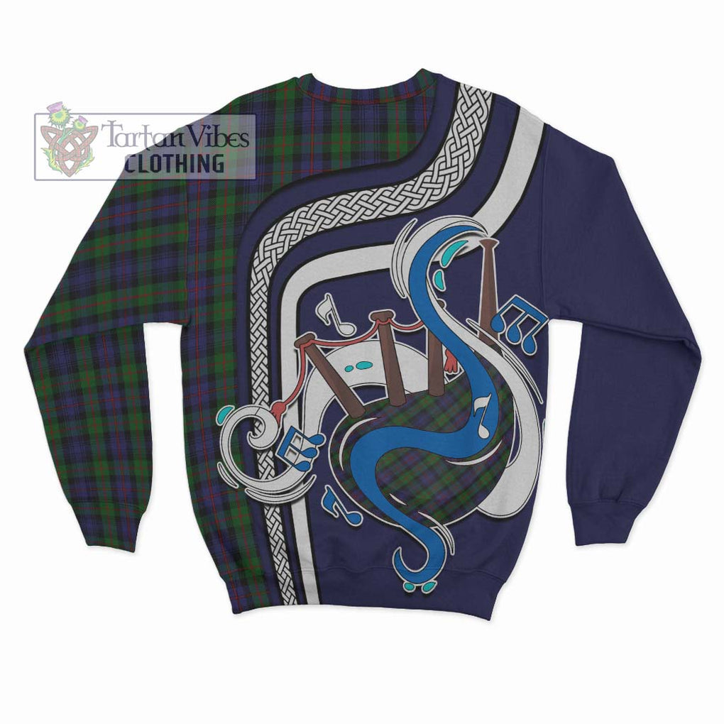 Tartan Vibes Clothing Murray of Atholl Tartan Sweatshirt with Epic Bagpipe Style