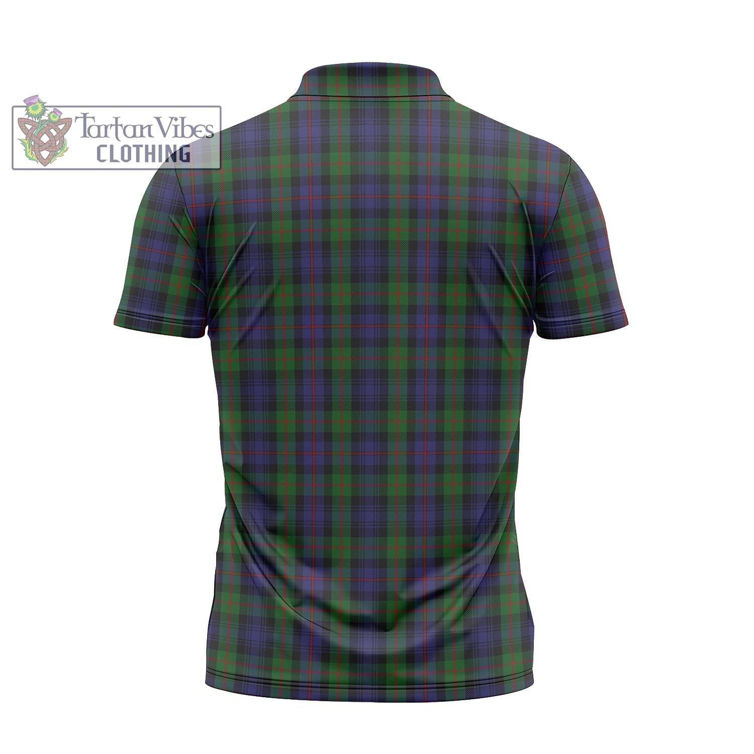 Tartan Vibes Clothing Murray of Atholl Tartan Zipper Polo Shirt with Family Crest