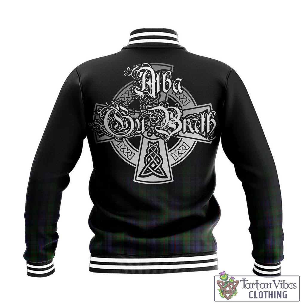 Tartan Vibes Clothing Murray of Atholl Tartan Baseball Jacket Featuring Alba Gu Brath Family Crest Celtic Inspired