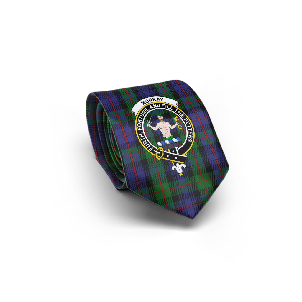 Murray Tartan Classic Necktie with Family Crest - Tartan Vibes Clothing