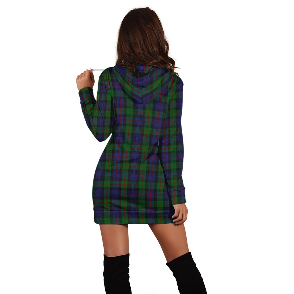 Murray Tartan Hoodie Dress with Family Crest - Tartan Vibes Clothing