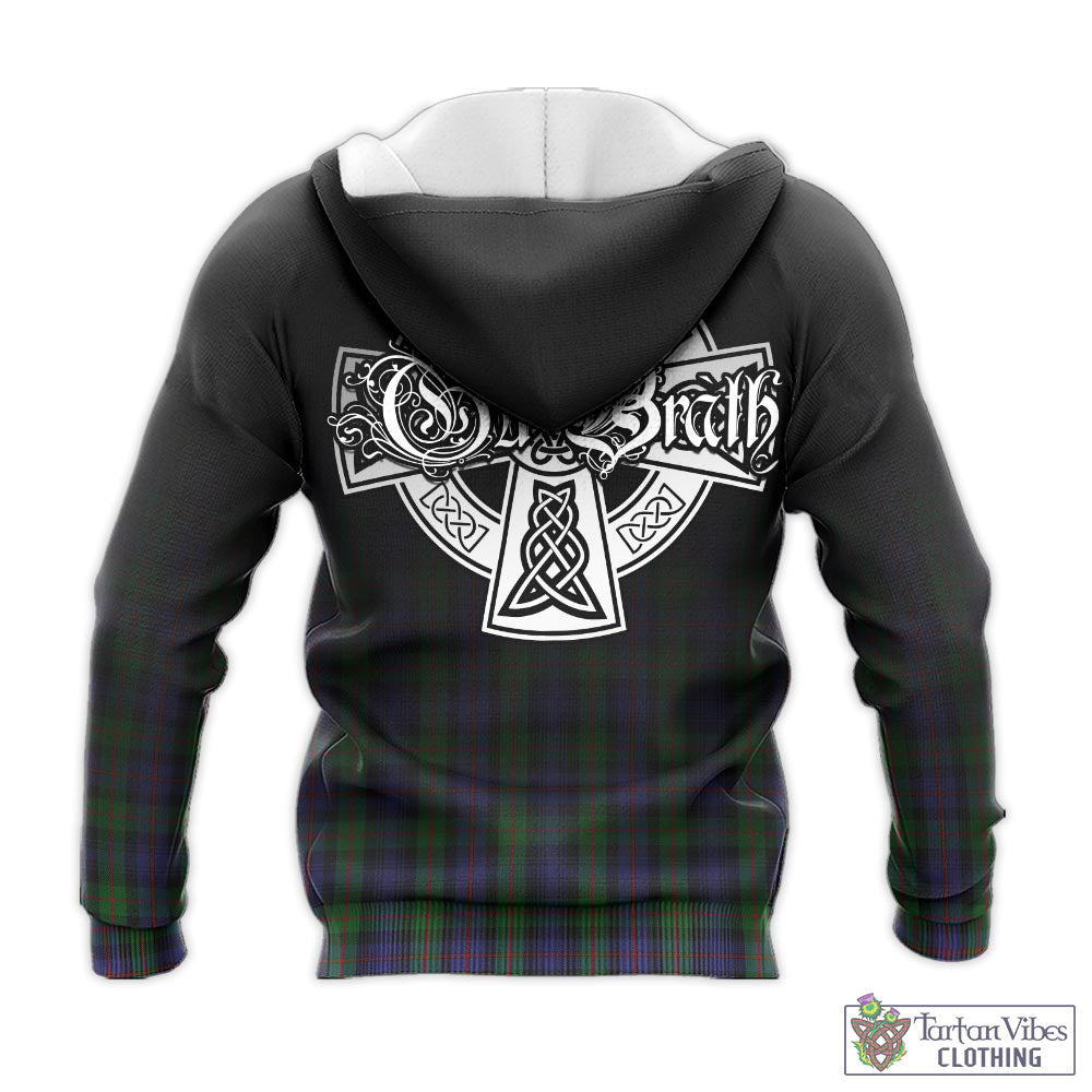 Tartan Vibes Clothing Murray of Atholl Tartan Knitted Hoodie Featuring Alba Gu Brath Family Crest Celtic Inspired