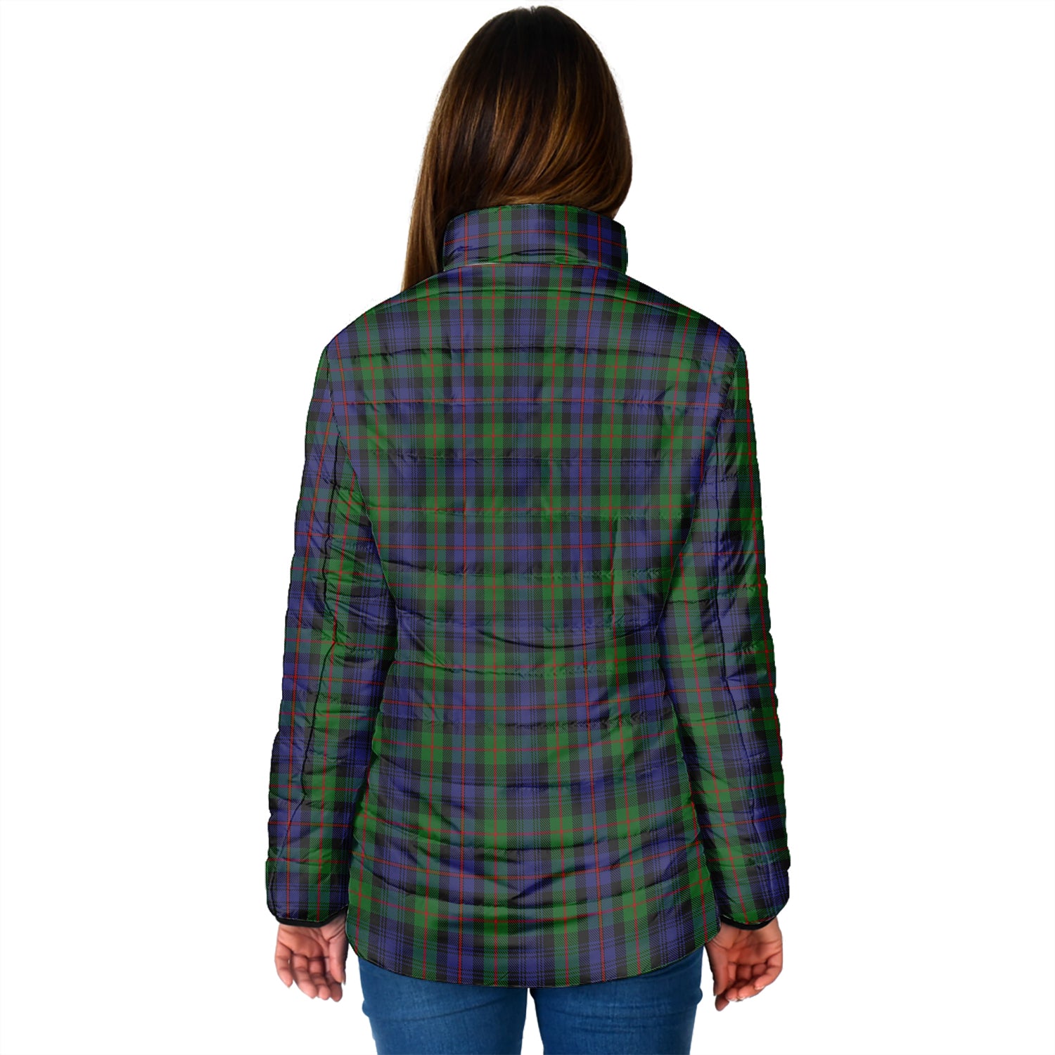 Murray Tartan Padded Jacket with Family Crest - Tartan Vibes Clothing