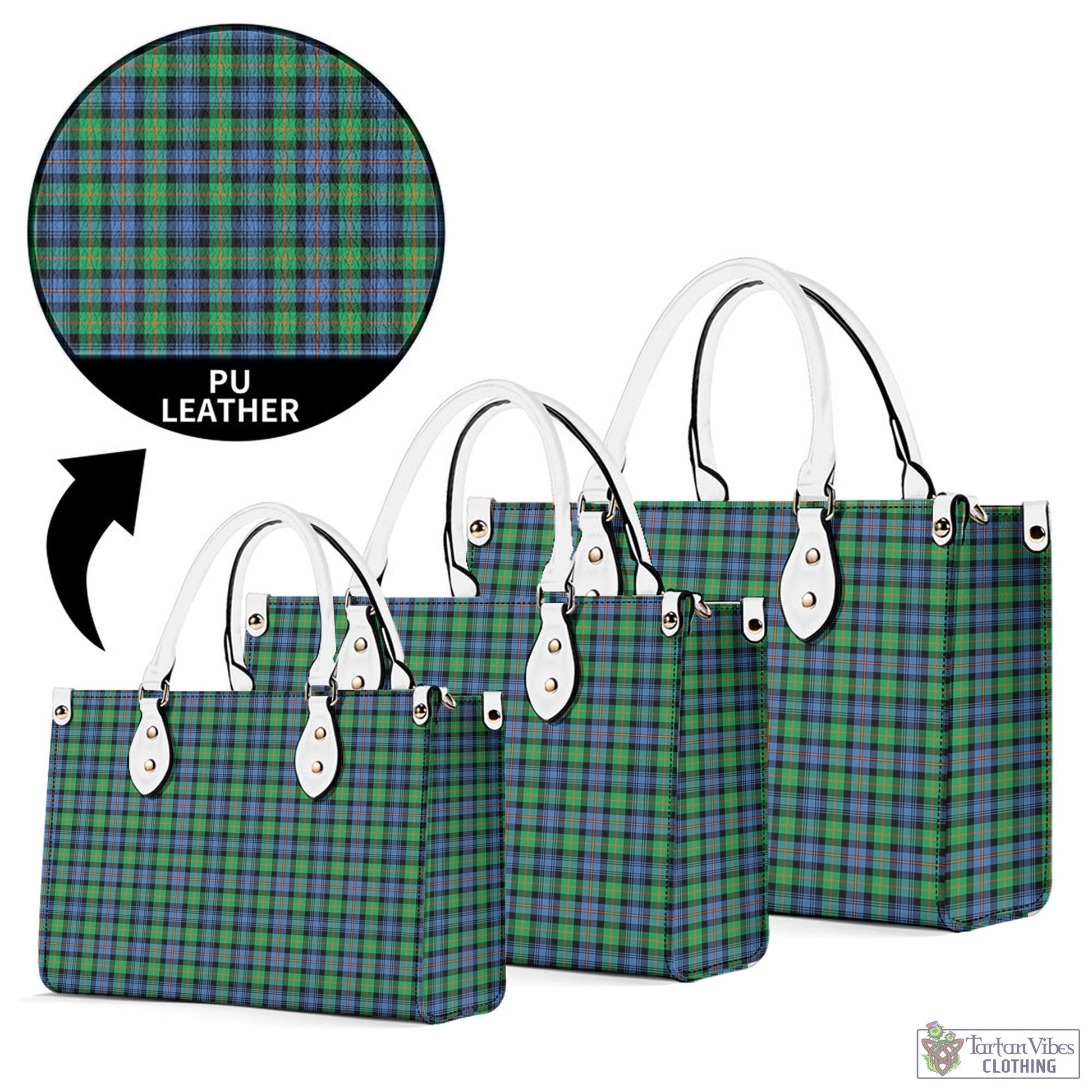 Tartan Vibes Clothing Murray of Atholl Ancient Tartan Luxury Leather Handbags