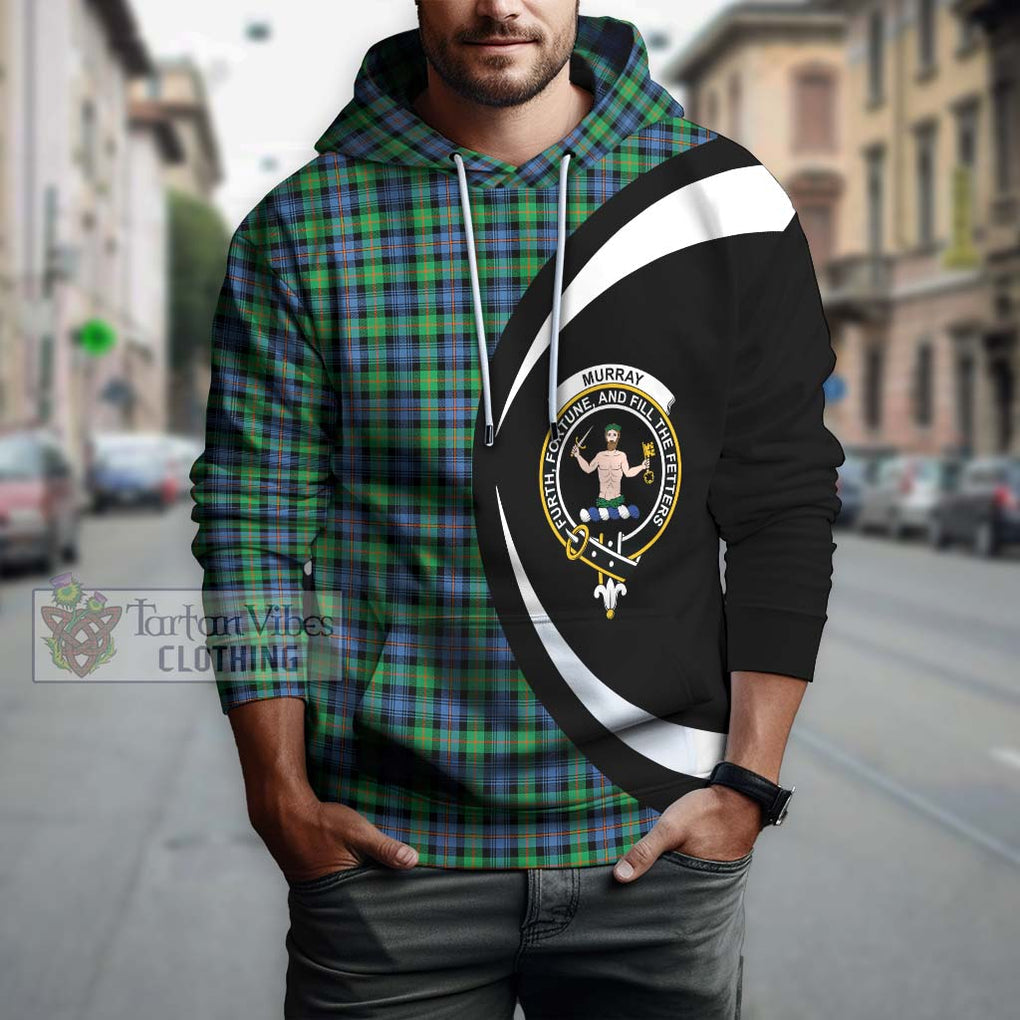 Murray of Atholl Ancient Tartan Hoodie with Family Crest Circle Style Zip Hoodie - Tartan Vibes Clothing