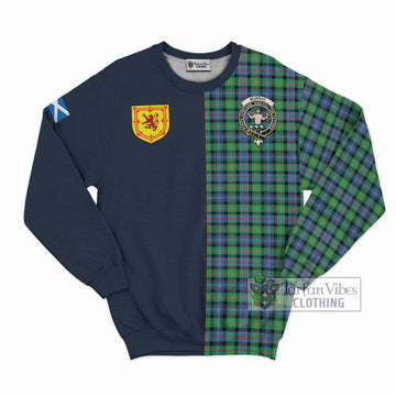 Murray of Atholl Ancient Tartan Sweatshirt Alba with Scottish Lion Royal Arm Half Style