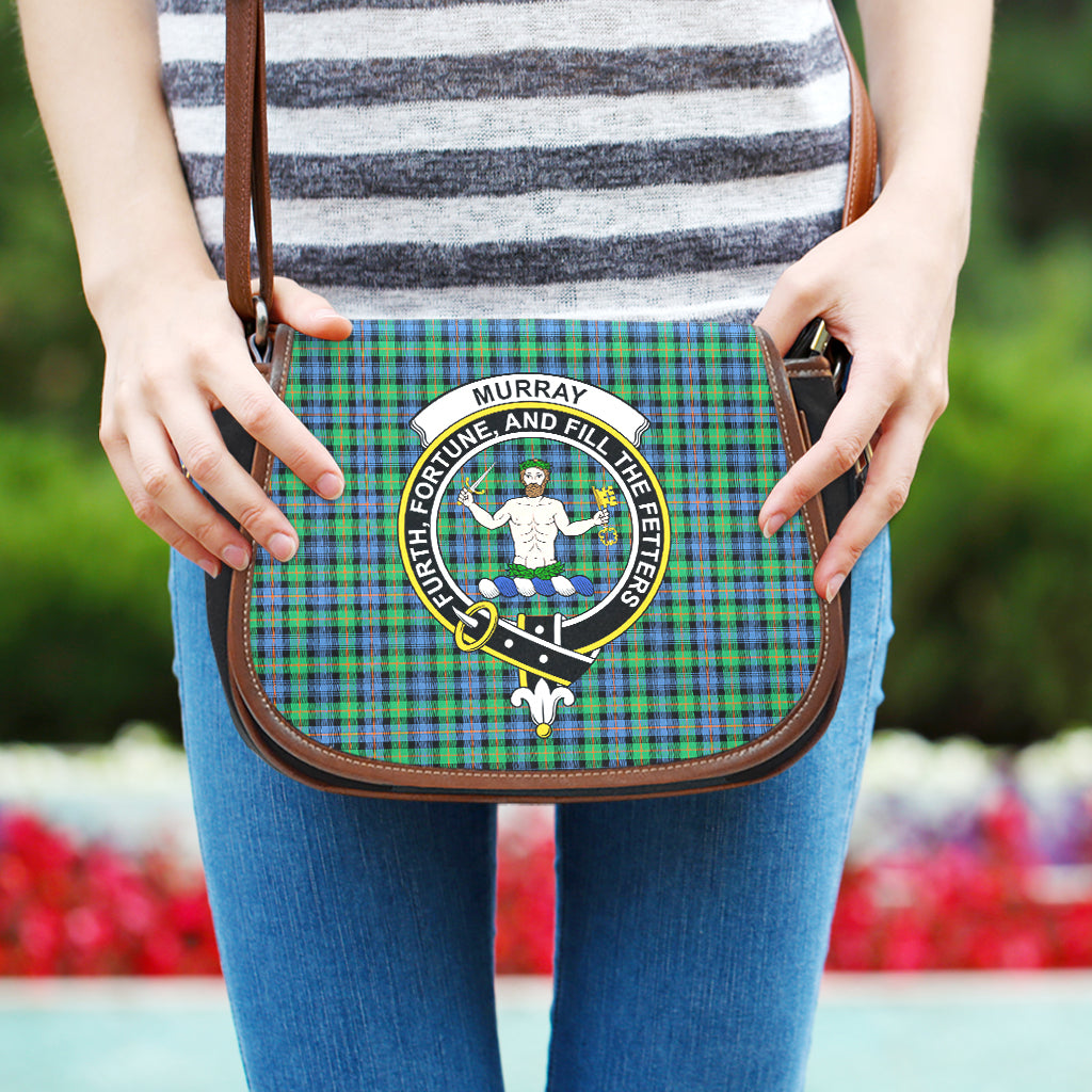 Murray of Atholl Ancient Tartan Saddle Bag with Family Crest One Size - Tartan Vibes Clothing