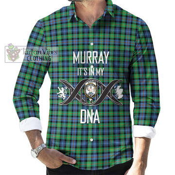 Murray of Atholl Ancient Tartan Long Sleeve Button Shirt with Family Crest DNA In Me Style