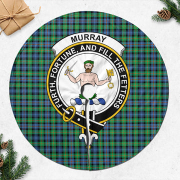 Murray of Atholl Ancient Tartan Christmas Tree Skirt with Family Crest