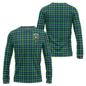 Murray of Atholl Ancient Tartan Long Sleeve T-Shirt with Family Crest