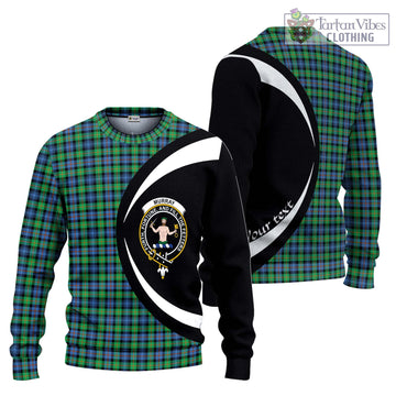 Murray of Atholl Ancient Tartan Ugly Sweater with Family Crest Circle Style