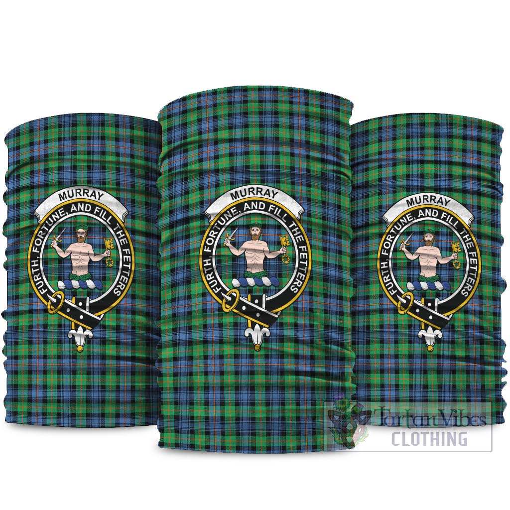 Murray of Atholl Ancient Tartan Neck Gaiters, Tartan Bandanas, Tartan Head Band with Family Crest