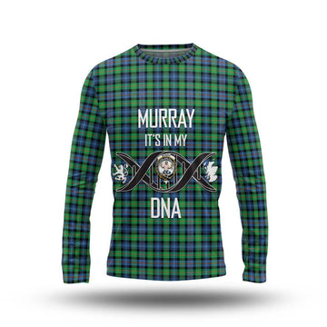 Murray of Atholl Ancient Tartan Long Sleeve T-Shirt with Family Crest DNA In Me Style