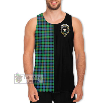 Murray of Atholl Ancient Tartan Men's Tank Top with Family Crest and Half Of Me Style