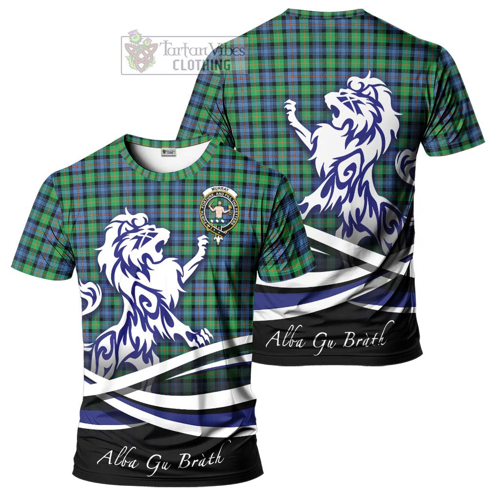 Tartan Vibes Clothing Murray of Atholl Ancient Tartan Cotton T-shirt with Alba Gu Brath Regal Lion Emblem