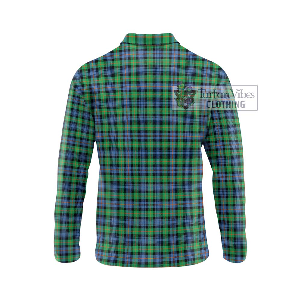 Murray of Atholl Ancient Tartan Long Sleeve Polo Shirt with Family Crest DNA In Me Style - Tartanvibesclothing Shop