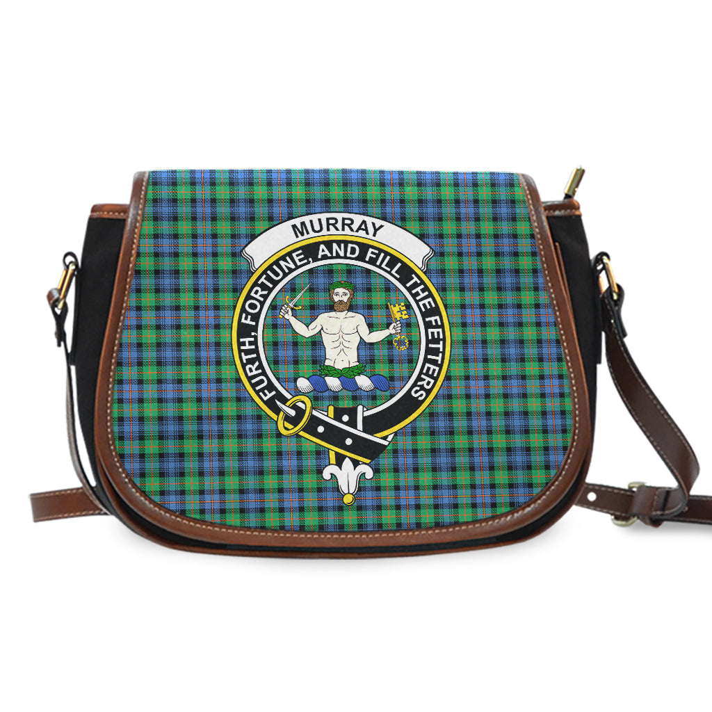 Murray of Atholl Ancient Tartan Saddle Bag with Family Crest - Tartan Vibes Clothing