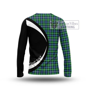 Murray of Atholl Ancient Tartan Long Sleeve T-Shirt with Family Crest Circle Style