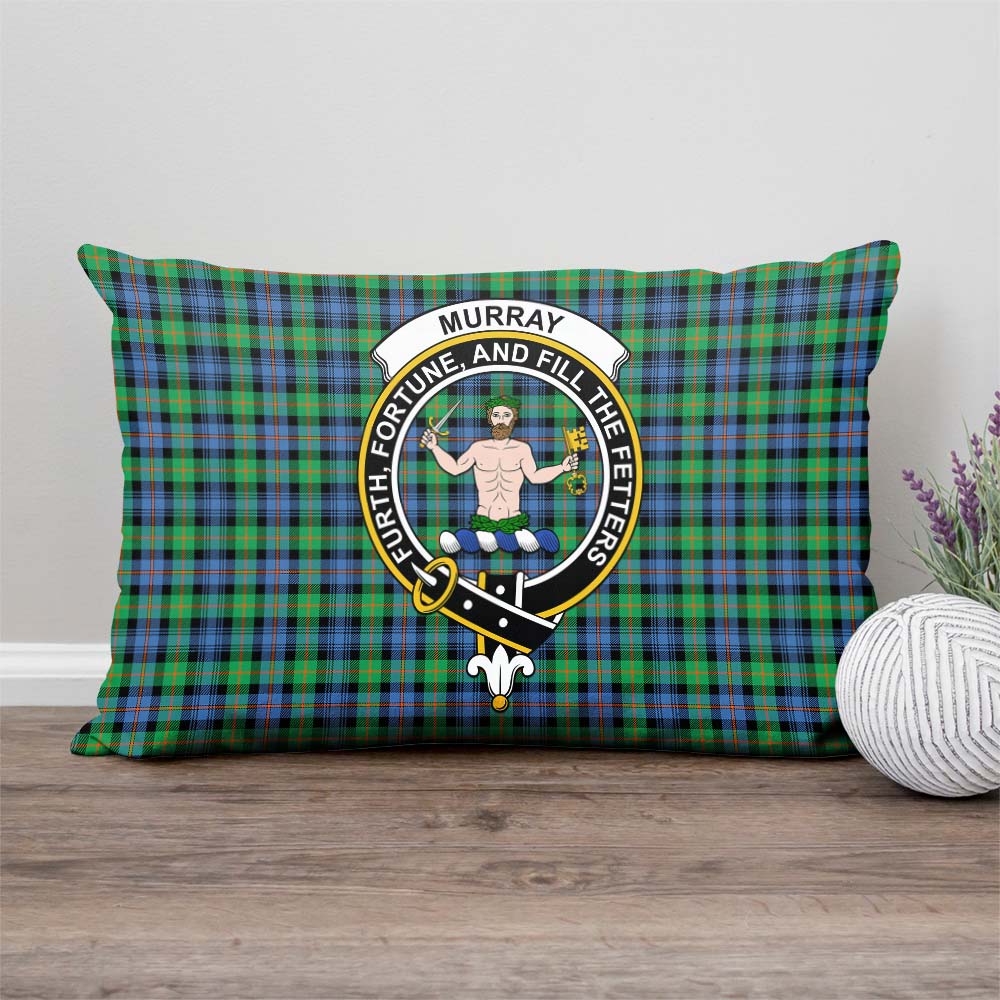 Murray of Atholl Ancient Tartan Pillow Cover with Family Crest Rectangle Pillow Cover - Tartanvibesclothing