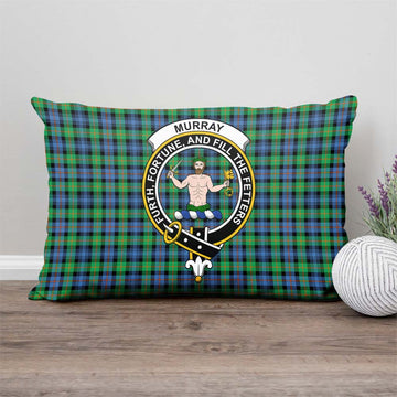 Murray of Atholl Ancient Tartan Pillow Cover with Family Crest