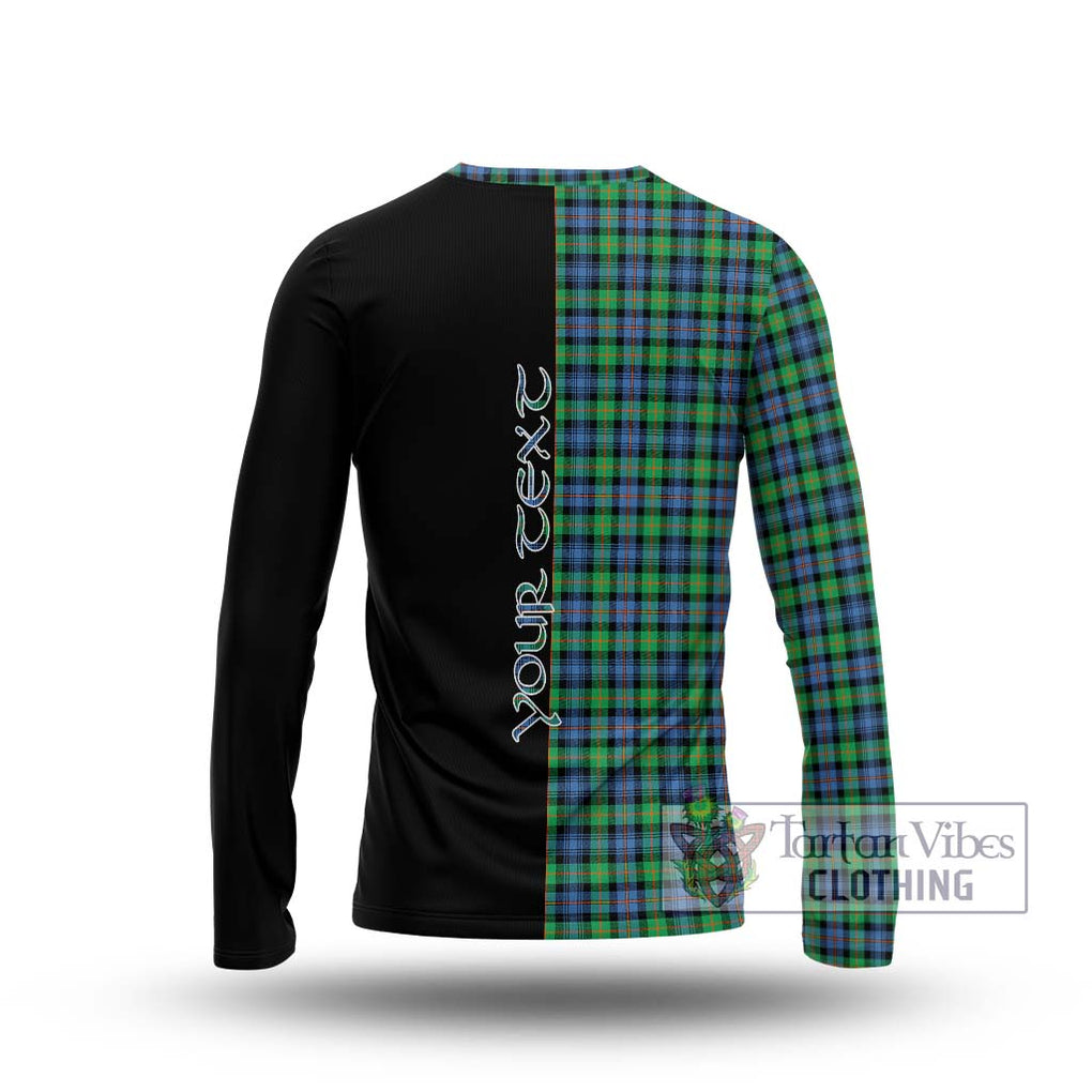 Murray of Atholl Ancient Tartan Long Sleeve T-Shirt with Family Crest and Half Of Me Style - Tartanvibesclothing Shop