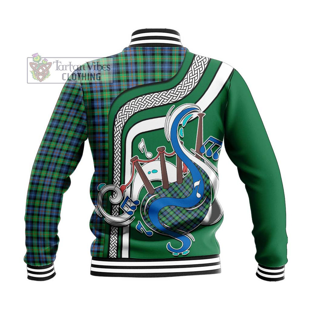 Tartan Vibes Clothing Murray of Atholl Ancient Tartan Baseball Jacket with Epic Bagpipe Style