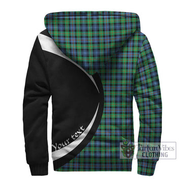 Murray of Atholl Ancient Tartan Sherpa Hoodie with Family Crest Circle Style