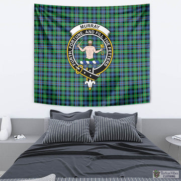 Murray of Atholl Ancient Tartan Tapestry Wall Hanging and Home Decor for Room with Family Crest