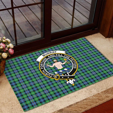 Murray of Atholl Ancient Tartan Door Mat with Family Crest