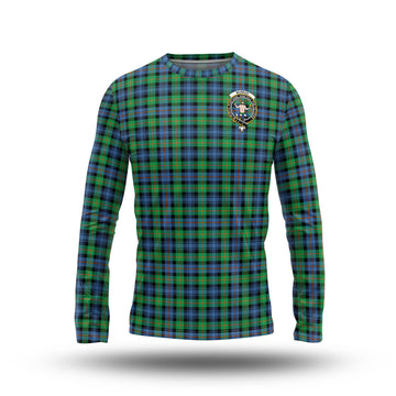 Murray of Atholl Ancient Tartan Long Sleeve T-Shirt with Family Crest