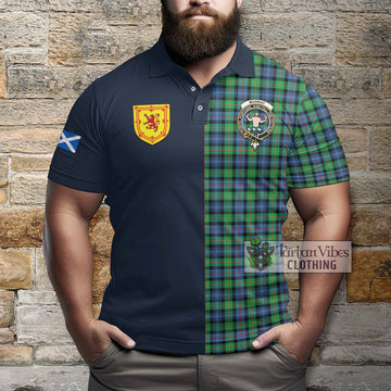 Murray of Atholl Ancient Tartan Polo Shirt Alba with Scottish Lion Royal Arm Half Style