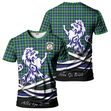 Murray of Atholl Ancient Tartan T-Shirt with Alba Gu Brath Regal Lion Emblem