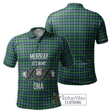 Murray of Atholl Ancient Tartan Polo Shirt with Family Crest DNA In Me Style