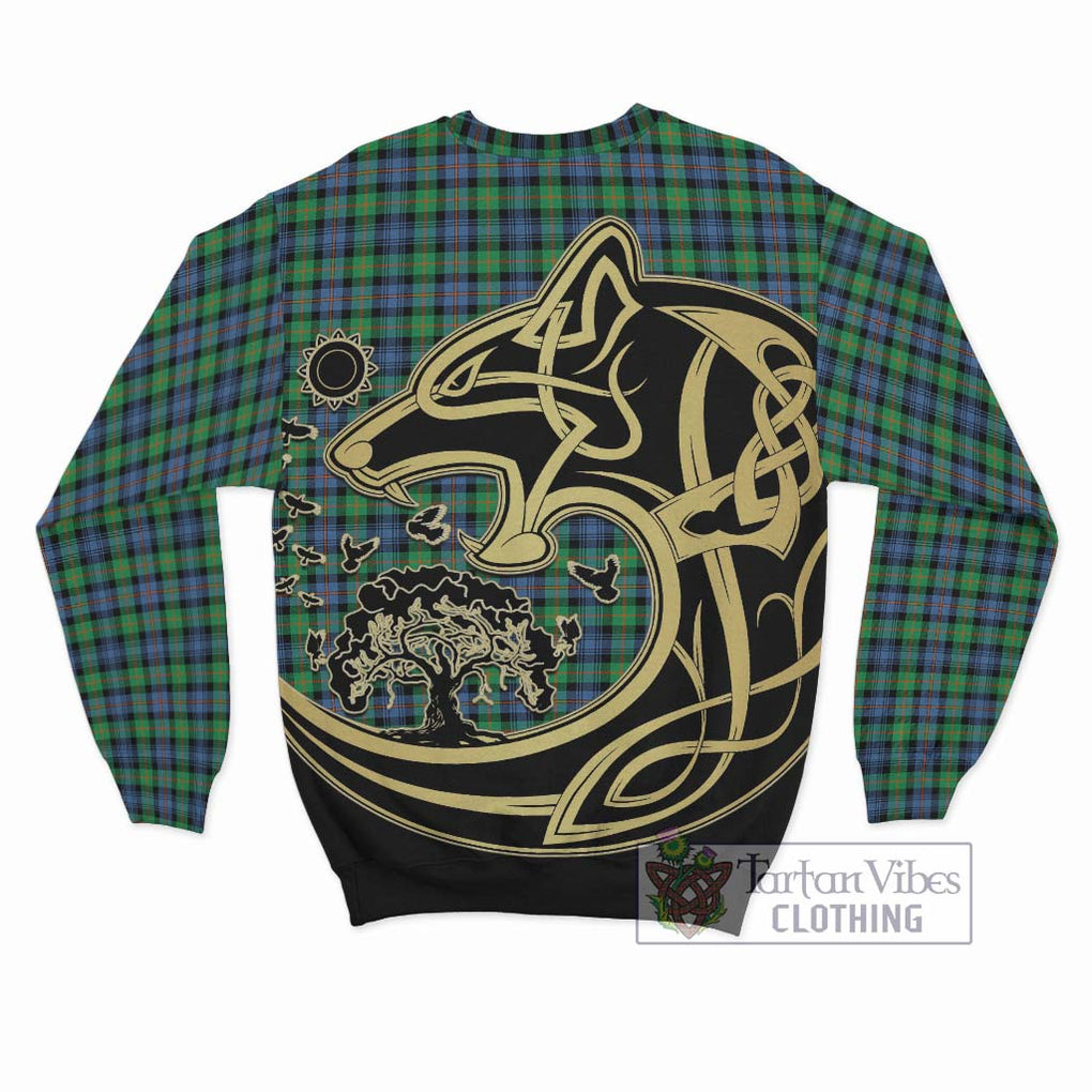 Murray of Atholl Ancient Tartan Sweatshirt with Family Crest Celtic Wolf Style - Tartan Vibes Clothing