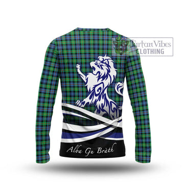 Murray of Atholl Ancient Tartan Long Sleeve T-Shirt with Alba Gu Brath Regal Lion Emblem