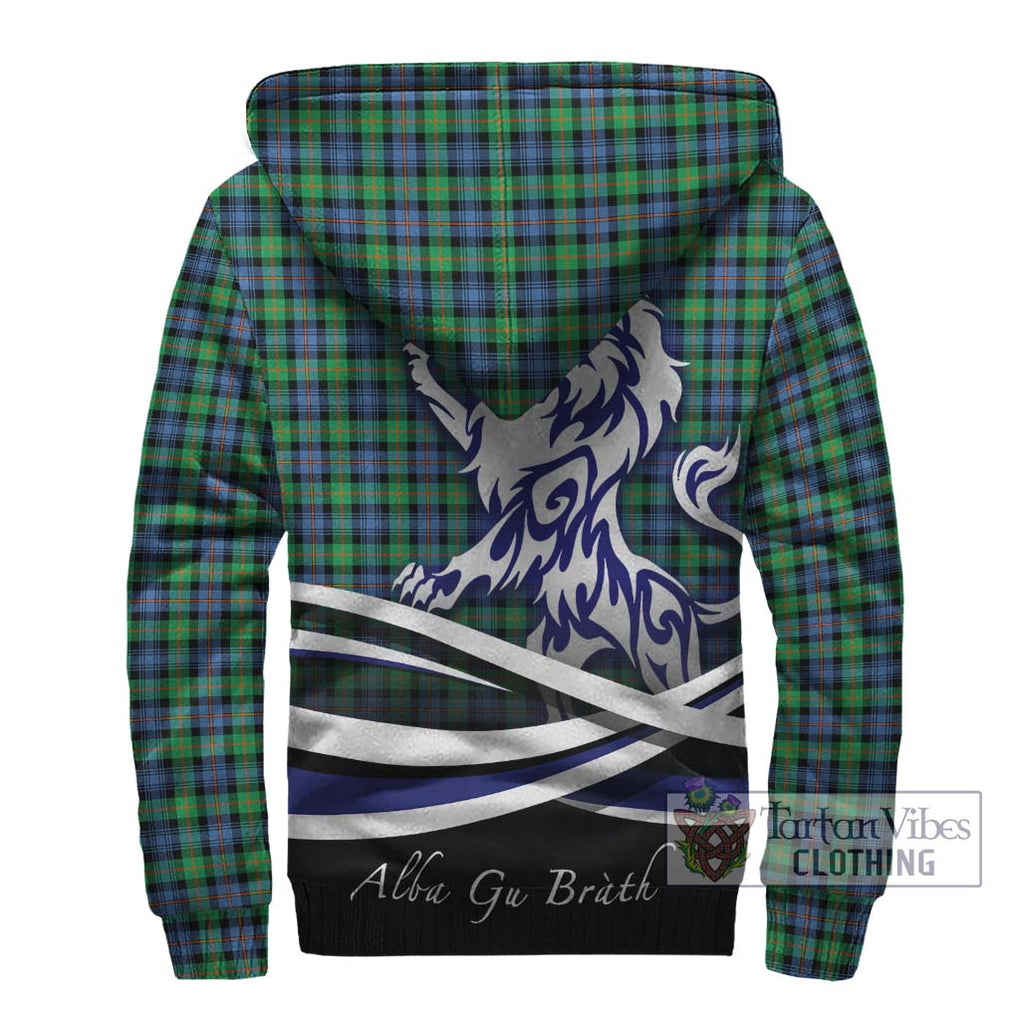 Murray of Atholl Ancient Tartan Sherpa Hoodie with Alba Gu Brath Regal Lion Emblem - Tartanvibesclothing Shop