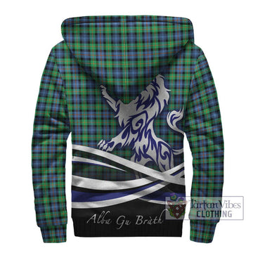 Murray of Atholl Ancient Tartan Sherpa Hoodie with Alba Gu Brath Regal Lion Emblem