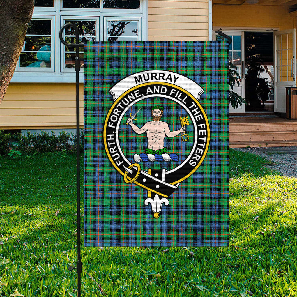 Murray of Atholl Ancient Tartan Flag with Family Crest - Tartan Vibes Clothing