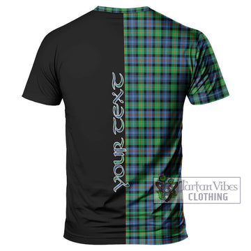 Murray of Atholl Ancient Tartan T-Shirt with Family Crest and Half Of Me Style