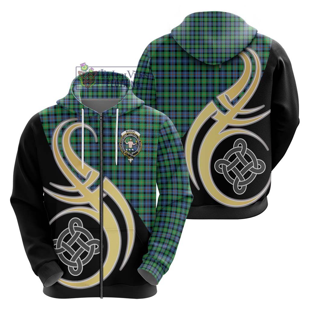 Murray of Atholl Ancient Tartan Hoodie with Family Crest and Celtic Symbol Style - Tartan Vibes Clothing