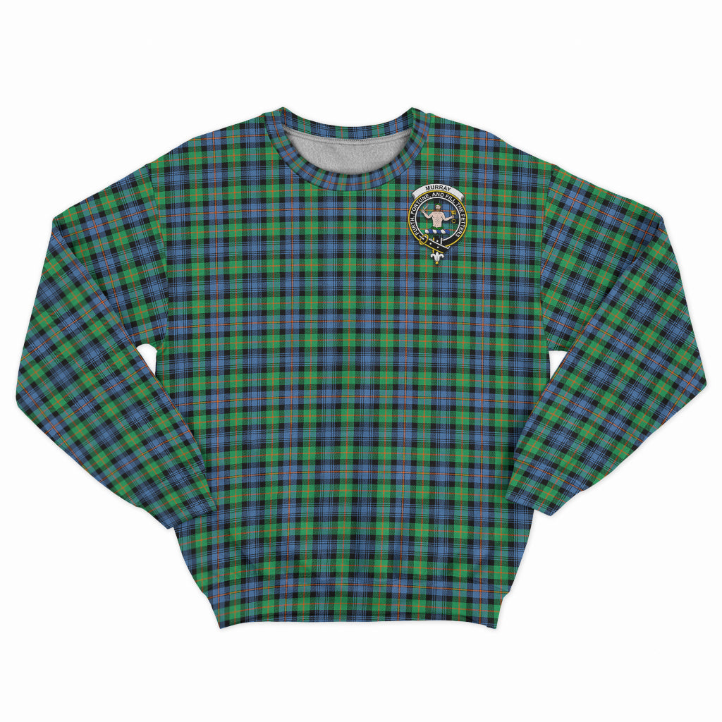 Murray of Atholl Ancient Tartan Sweatshirt with Family Crest - Tartan Vibes Clothing