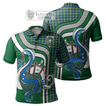 Murray of Atholl Ancient Tartan Polo Shirt with Epic Bagpipe Style